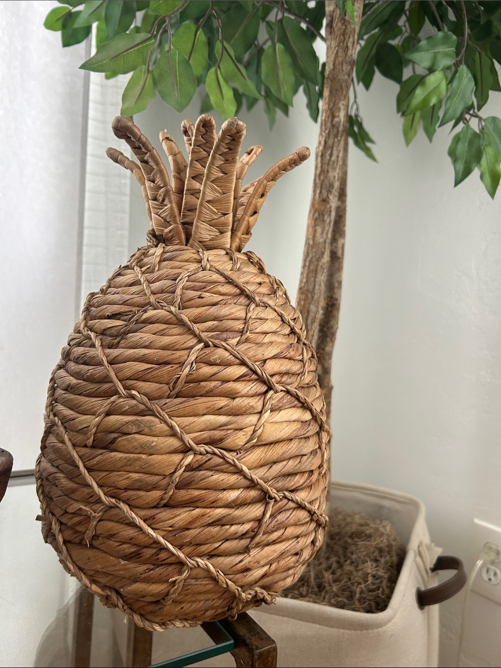 Woven Pineapple Shaped Decor Boho